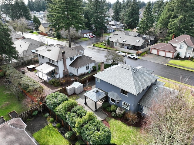 drone / aerial view featuring a residential view