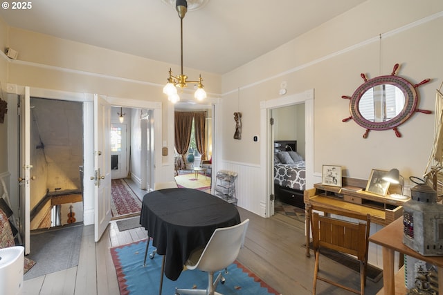 1817 SE 12th Ave, Portland, OR 97214 - dining room with hardwood / wood-style floors and wainscoting
