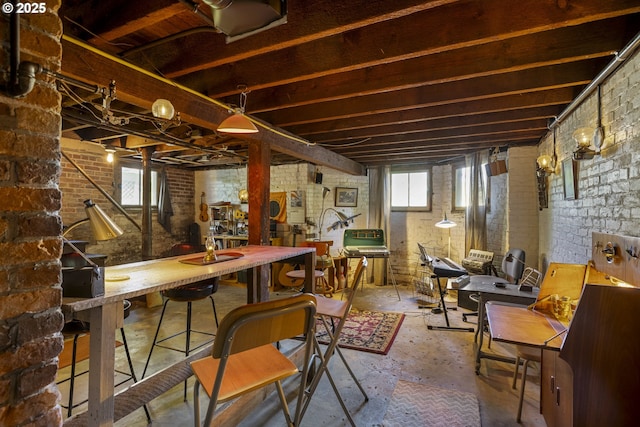 1817 SE 12th Ave, Portland, OR 97214 - basement with brick wall