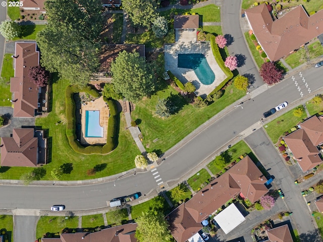 aerial view with a residential view