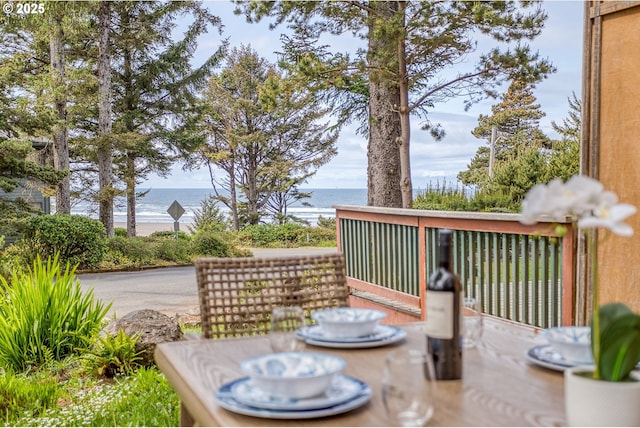 3360 NW Oceanview Dr, Newport, OR 97365 - deck featuring a water view