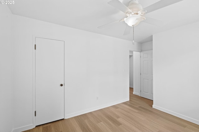 3235 SE 69th Ave, Portland, OR 97206 - unfurnished bedroom with light wood-style flooring and a ceiling fan