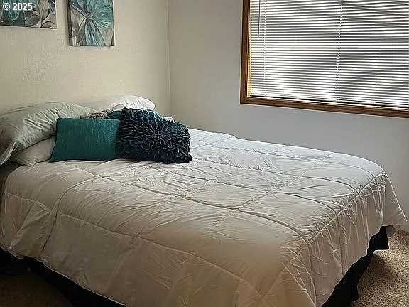 bedroom with carpet floors