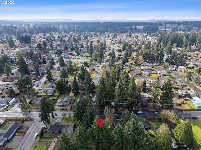 drone / aerial view with a residential view