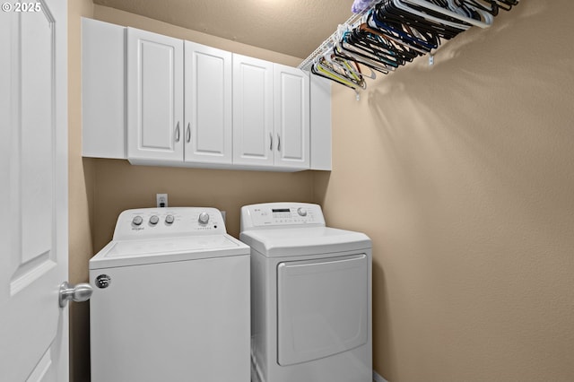 17011 SW Red Leaf Pl, Sherwood, OR 97140 - washroom with cabinet space and washer and clothes dryer