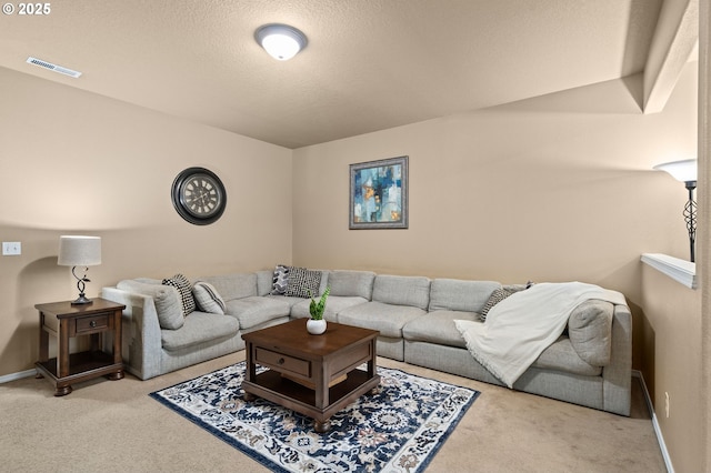 17011 SW Red Leaf Pl, Sherwood, OR 97140 - carpeted living room featuring a textured ceiling and baseboards