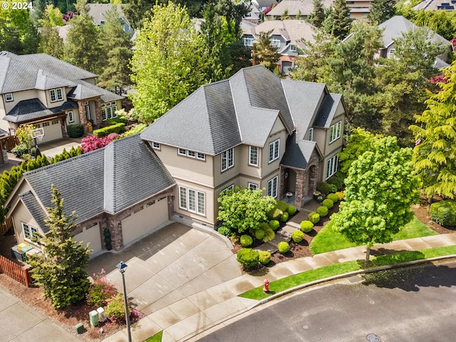 bird's eye view featuring a residential view