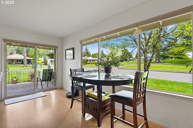 sunroom featuring plenty of natural light