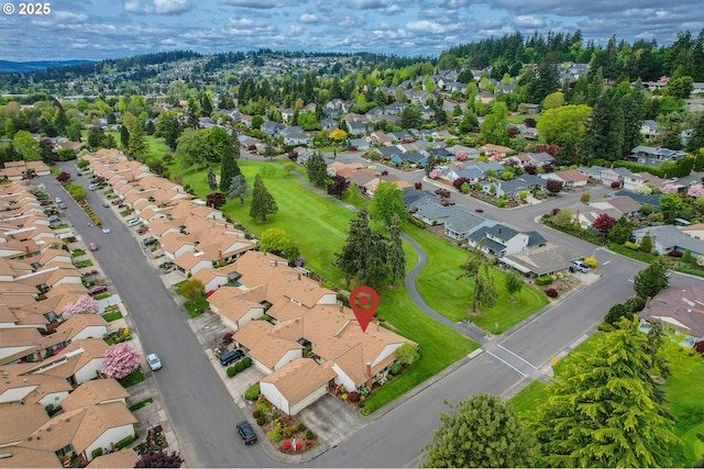 aerial view featuring a residential view