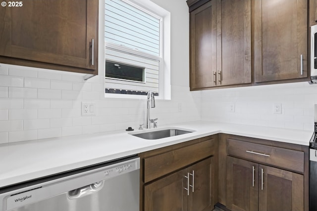 1912 NW 18th Ave, Battle Ground, WA 98604 - kitchen featuring a sink, tasteful backsplash, and dishwasher