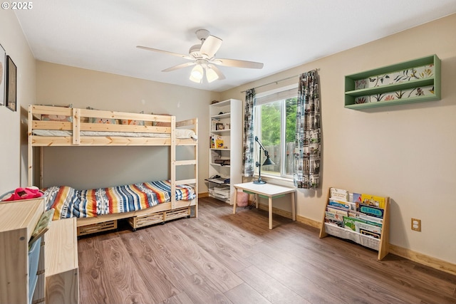 108 Watts Ave, Cascade Locks, OR 97014 - bedroom with wood finished floors and ceiling fan