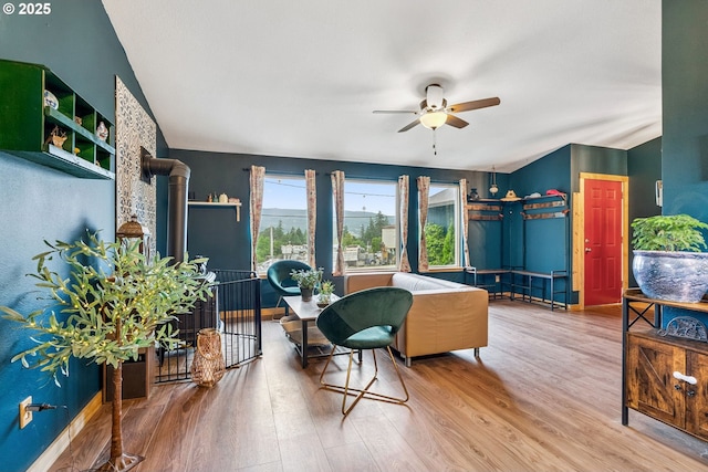 108 Watts Ave, Cascade Locks, OR 97014 - living area with ceiling fan and wood finished floors
