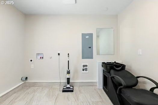 2065 Providence St, Eugene, OR 97401 - washroom featuring electric panel and hookup for an electric dryer