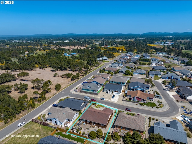 drone / aerial view featuring a residential view