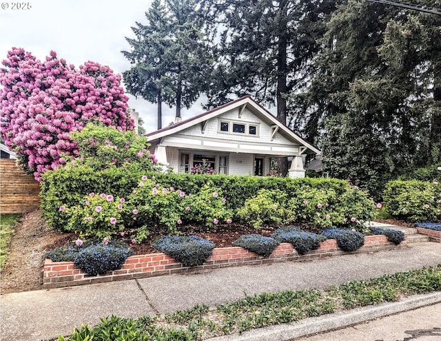 view of front of home with a porch