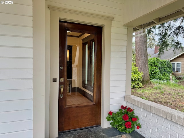 view of exterior entry