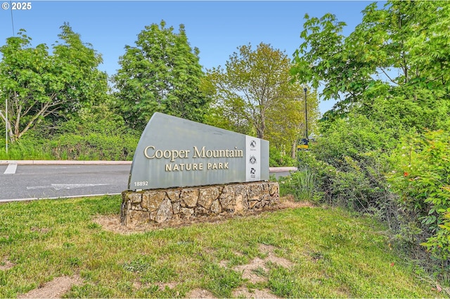 view of community sign