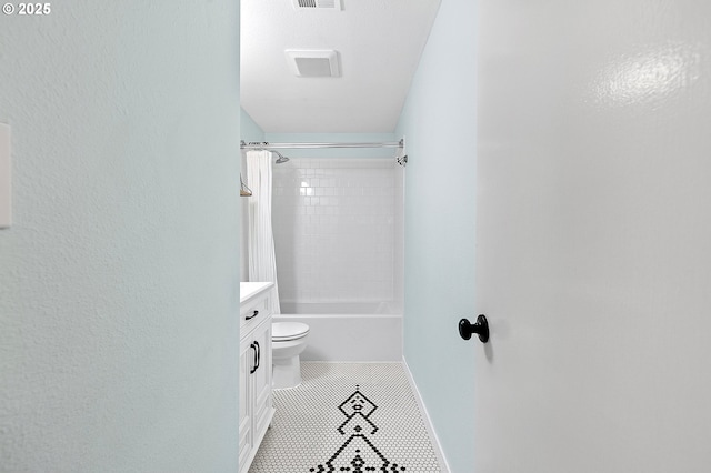 3370 Alder St, Eugene, OR 97405 - bathroom featuring vanity, shower / bath combination, and tile patterned flooring