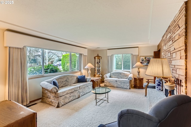 living room with carpet