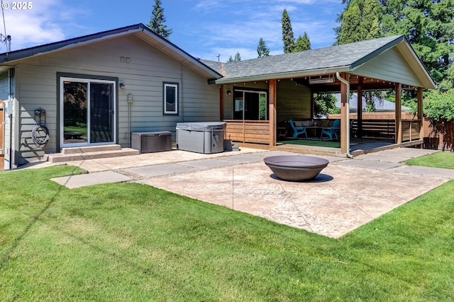 703 NW 94th St, Vancouver, WA 98665 - back of house with a fire pit, a patio, and entry steps