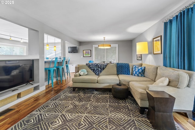 703 NW 94th St, Vancouver, WA 98665 - living room with wood finished floors and rail lighting
