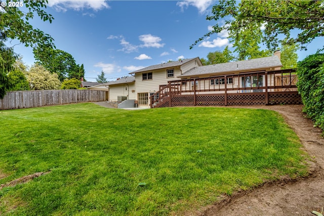 488 Pinto Way, Eugene, OR 97401 - rear view of property with a wooden deck, a patio, and central AC unit