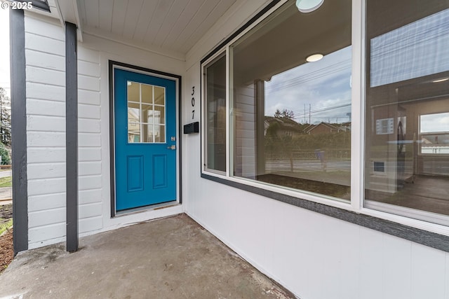 view of doorway to property