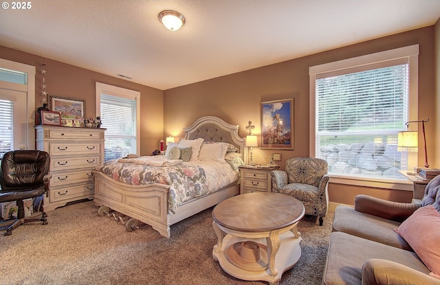 view of carpeted bedroom