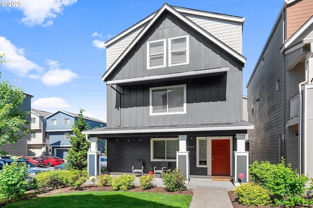 14139 SW Burlwood Ln, Beaverton, OR 97005 - view of front of home featuring a porch and board and batten siding