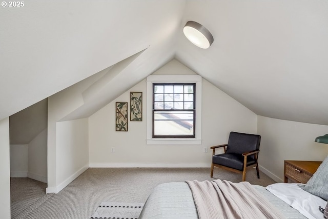 1968 SE 25th Ave, Portland, OR 97214 - carpeted bedroom featuring vaulted ceiling and baseboards