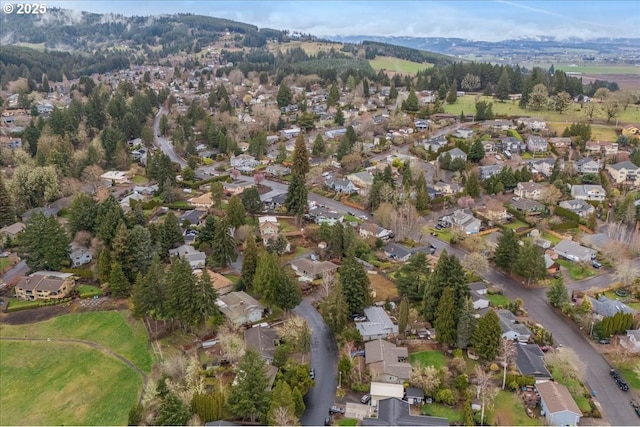 aerial view featuring a residential view