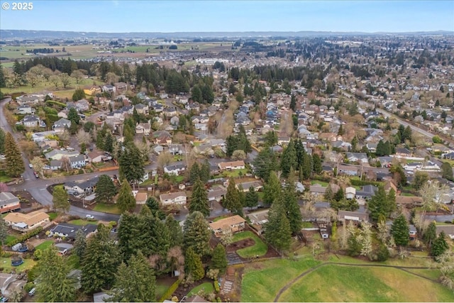 aerial view featuring a residential view