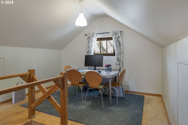 2869 SE Sherman St, Portland, OR 97214 - office with wood finished floors and vaulted ceiling