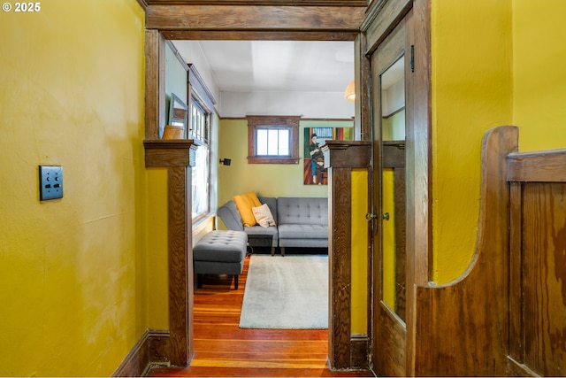 2869 SE Sherman St, Portland, OR 97214 - corridor with wood finished floors