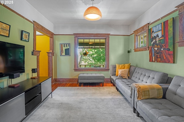 2869 SE Sherman St, Portland, OR 97214 - living area with wood finished floors