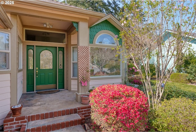 view of doorway to property