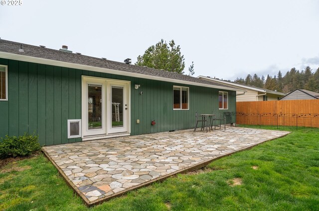 view of shed with a fenced backyard