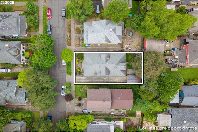 3113 SE Main St, Portland, OR 97214 - aerial view of residential area featuring property boundaries highlighted