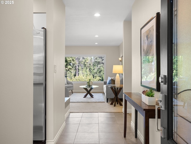 13920 Shireva Dr, Lake Oswego, OR 97034 - hall with recessed lighting and tile patterned flooring