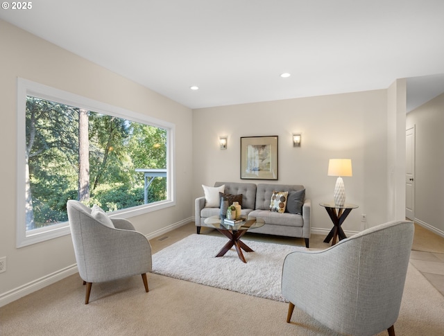 13920 Shireva Dr, Lake Oswego, OR 97034 - living area featuring recessed lighting and carpet flooring