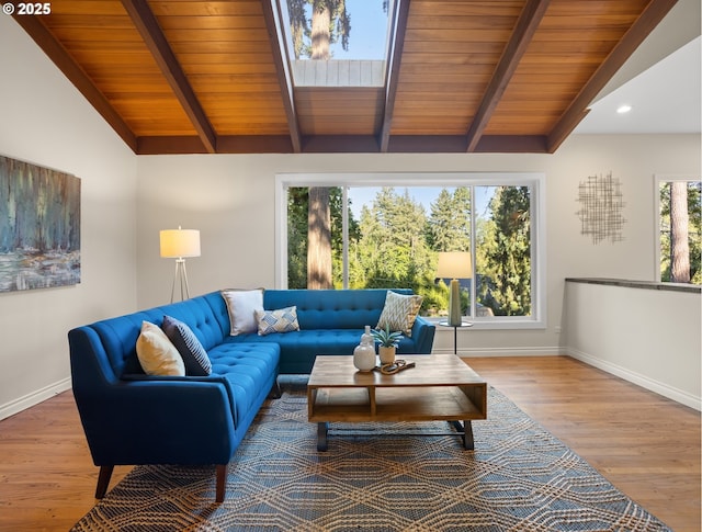 13920 Shireva Dr, Lake Oswego, OR 97034 - living room featuring wood finished floors, recessed lighting, and wooden ceiling