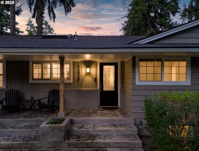 13920 Shireva Dr, Lake Oswego, OR 97034 - doorway to property with a shingled roof