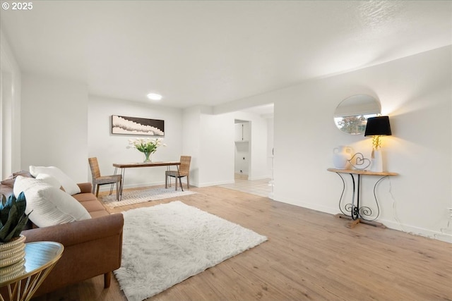 living room featuring hardwood / wood-style floors