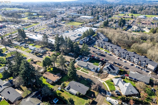 bird's eye view with a residential view