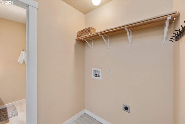 419 State St, Lyle, WA 98635 - laundry room with baseboards, hookup for an electric dryer, laundry area, and hookup for a washing machine