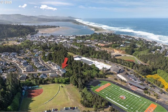 4145 SE Inlet Ave, Lincoln City, OR 97367 - aerial overview of property's location with a nearby body of water