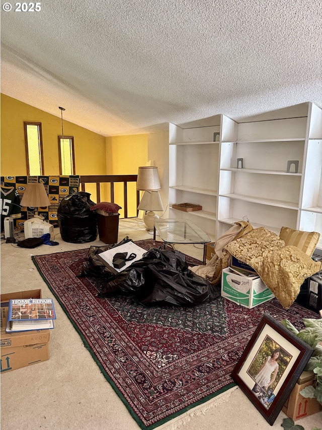 275 NE Scott Dr, Gresham, OR 97030 - living area featuring a textured ceiling and carpet floors