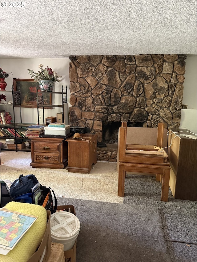 275 NE Scott Dr, Gresham, OR 97030 - living area featuring carpet and a textured ceiling