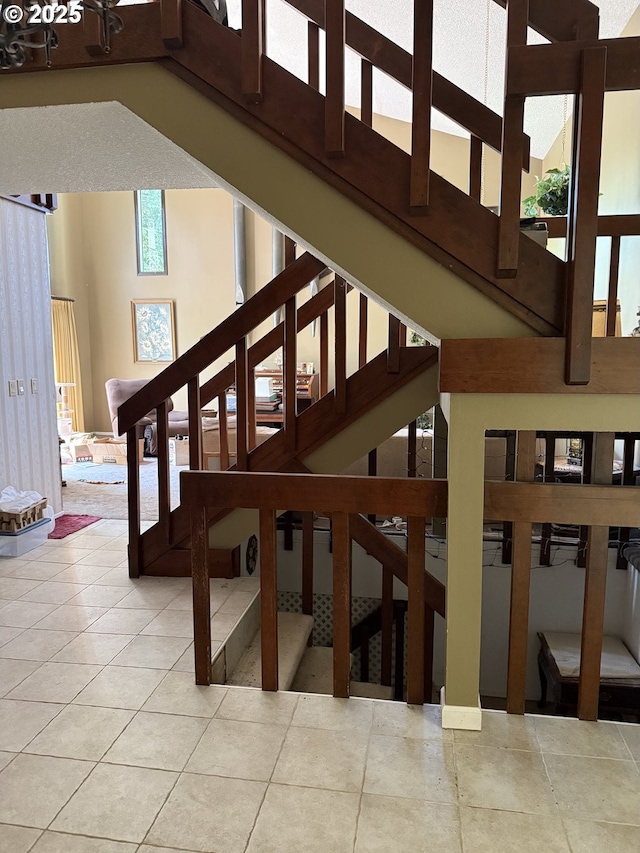 275 NE Scott Dr, Gresham, OR 97030 - staircase with tile patterned floors