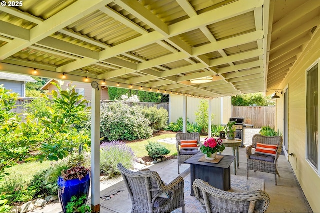 603 Lone Oaks Loop, Silverton, OR 97381 - fenced backyard featuring a patio area, an outdoor hangout area, and area for grilling
